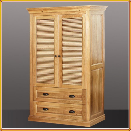 Solid Oak - 1m2 : Tủ Áo Gỗ Sồi + 2 Cánh Lá Sách